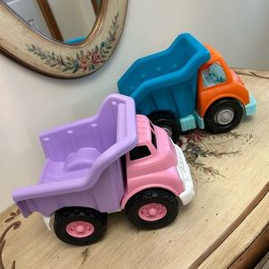 Green Toys & B Toys Dump Trucks